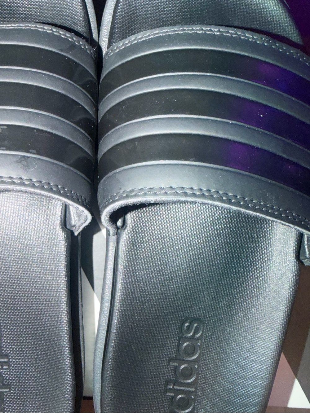 adidas Black Adilette Platform Slide Sandals Size 6 - Picture 14 of 14